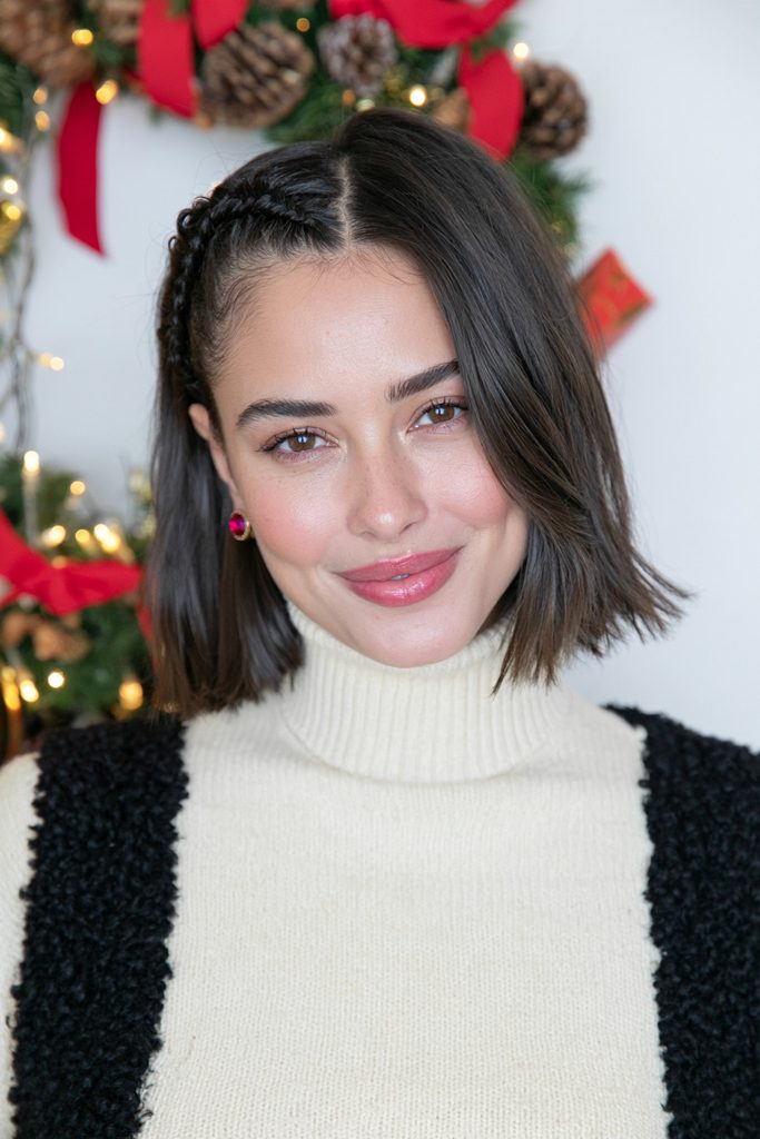 Dutch lace braid festive hairstyle