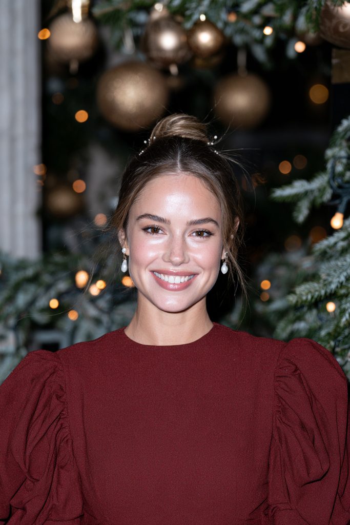 Gibson tuck elegant Christmas updo