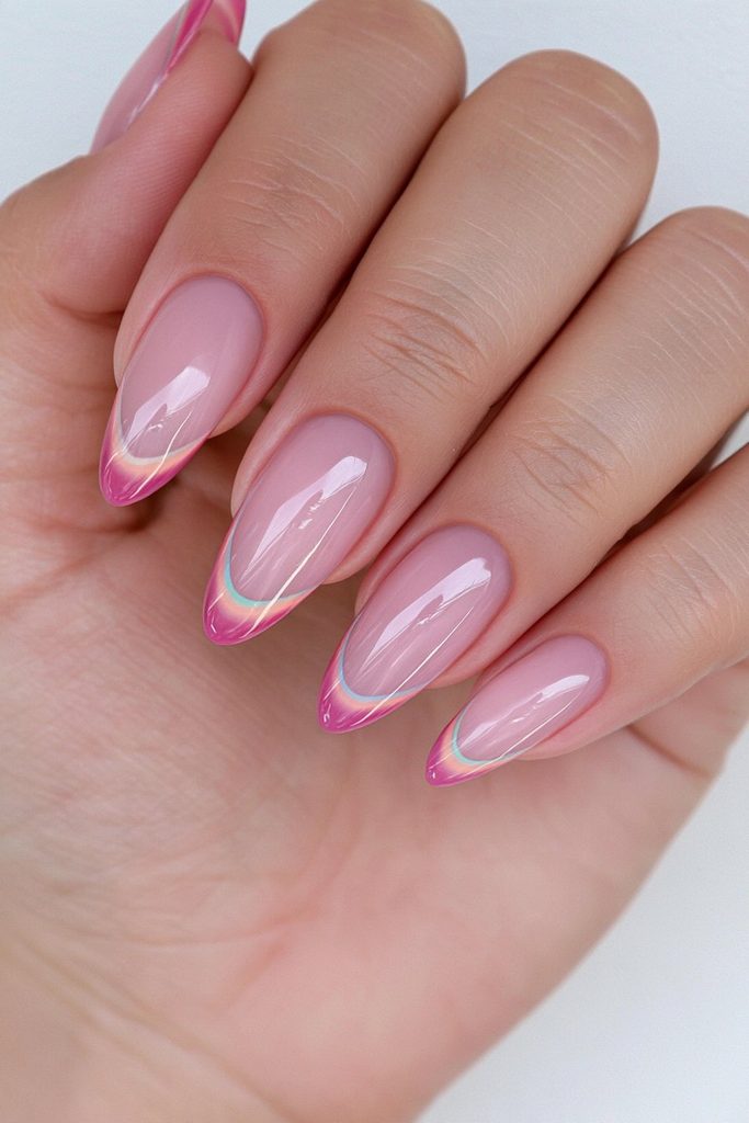 Minimal jelly micro tip nails