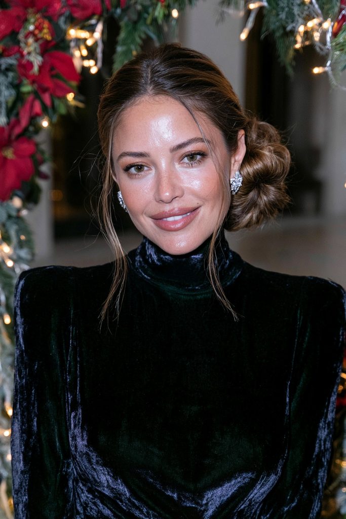 Low side bun festive updo