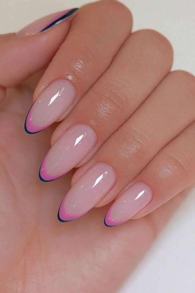 22 Coraline Nails That Are Subtle Enough for Everyday Wear 9 Midnight blue micro French nails