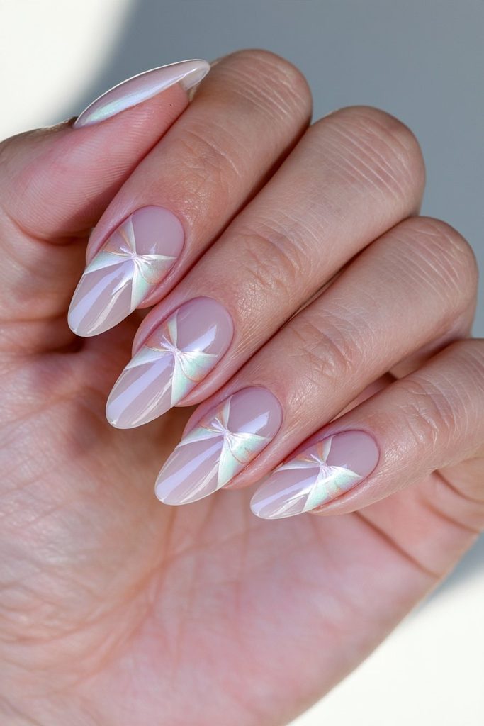 25 Mocha Mousse Nails Ideas for a Cozy, Creamy Manicure 17 Mocha mousse bow accent nails