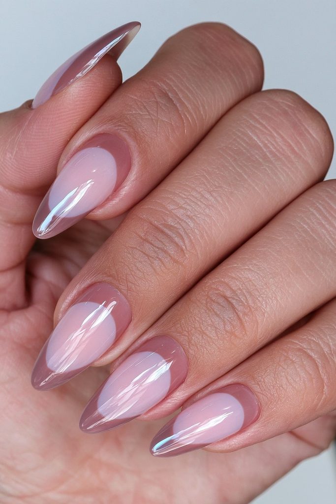 25 Mocha Mousse Nails Ideas for a Cozy, Creamy Manicure 6 Mocha mousse French tip nails