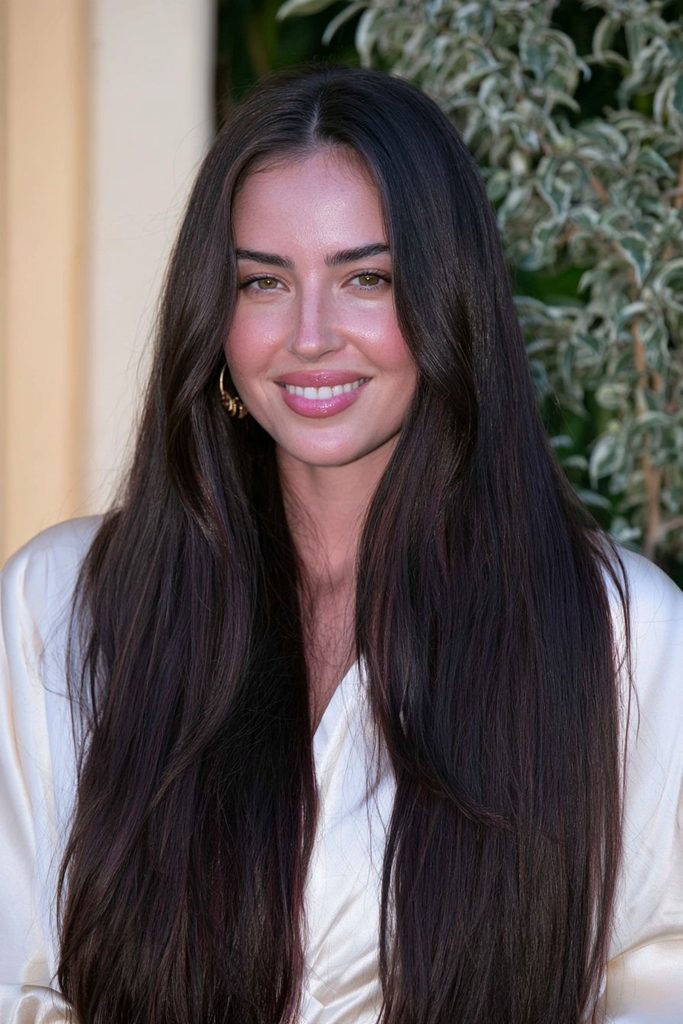 Mulled wine tape-in hair extensions
