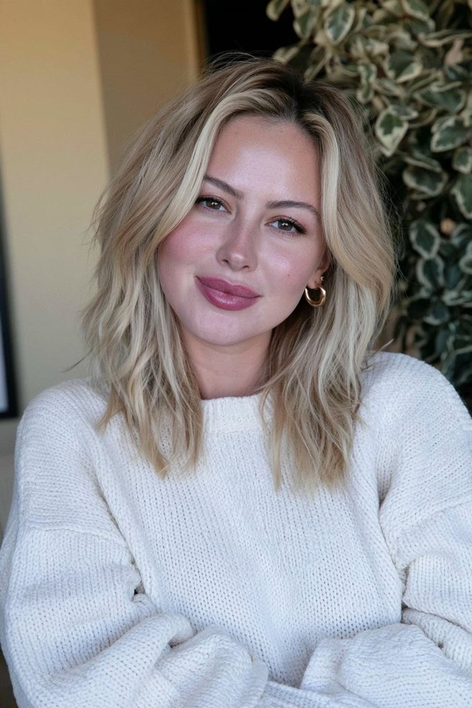 Mulled wine blonde blended hair