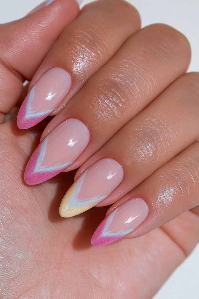 22 Coraline Nails That Are Subtle Enough for Everyday Wear 11 Navy nails raincoat yellow accent