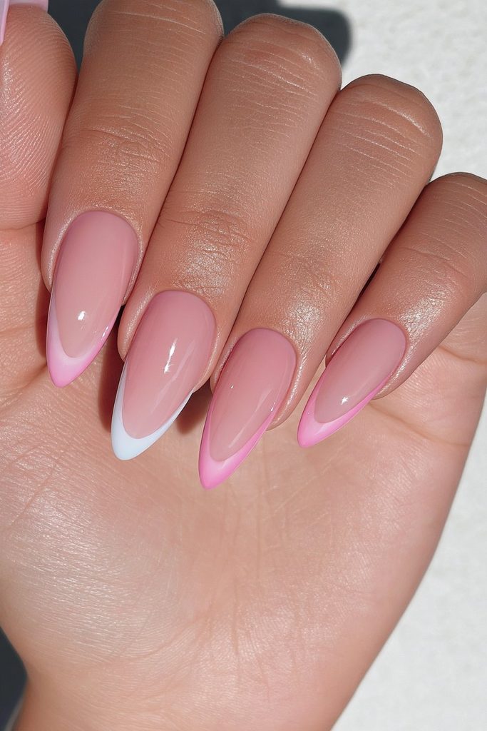 Sheer nude jelly finish nails