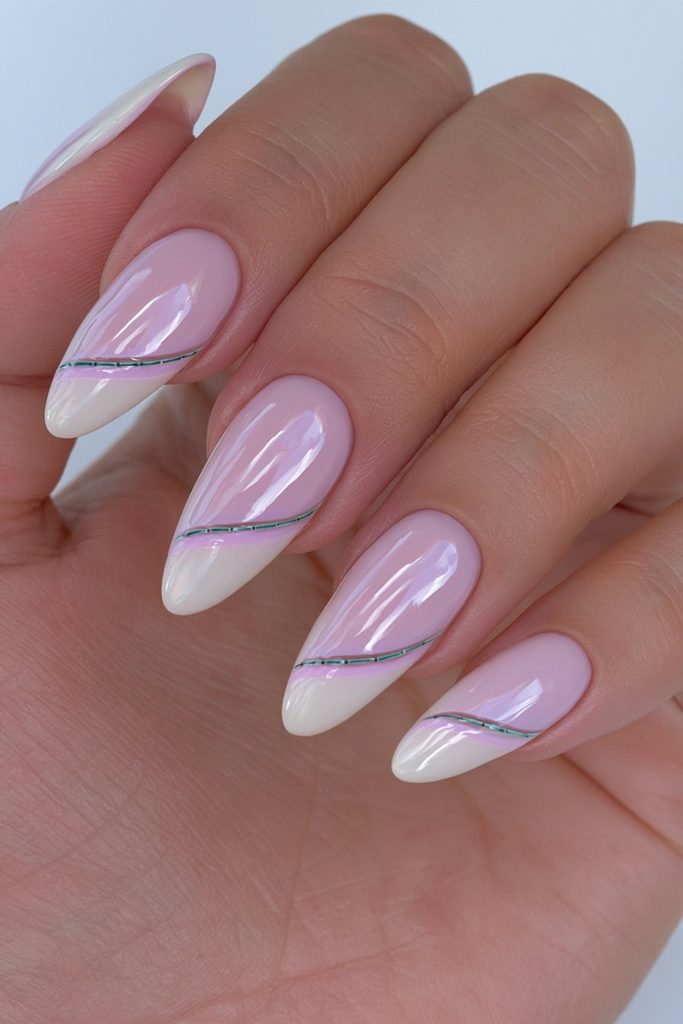 22 Coraline Nails That Are Subtle Enough for Everyday Wear 8 Navy stitch-line detail nails