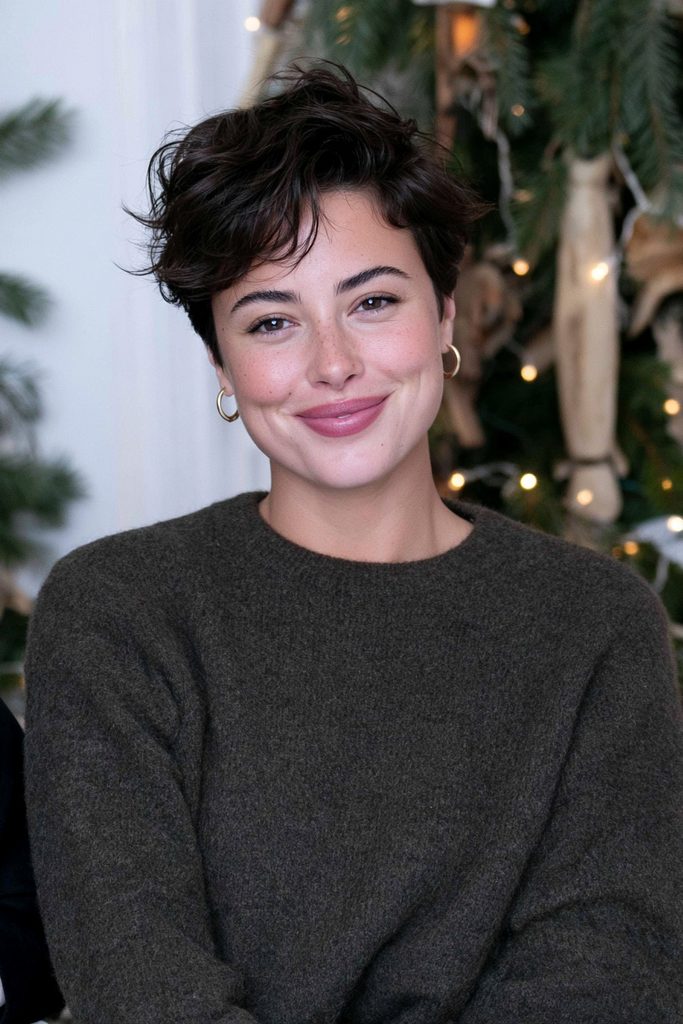 Textured pixie Christmas short hairstyle